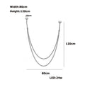 Modern leather belt led chandelier living room pendant light