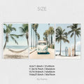 Pastel tropical surfboard travel wall art set for living room