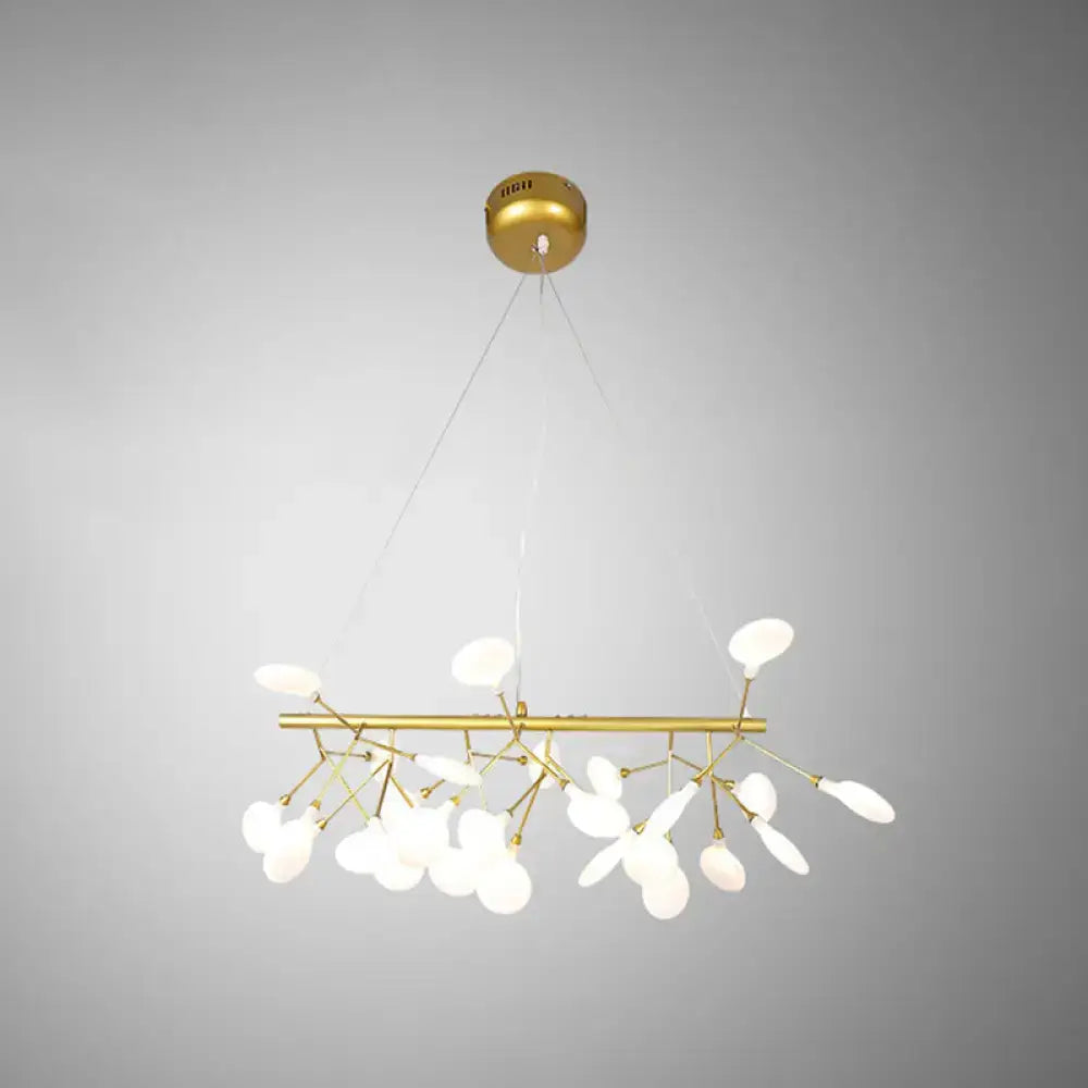 Modern gold linear firefly pendant lighting for living room