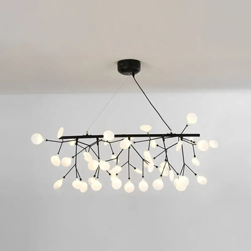 Modern gold linear firefly pendant lighting for living room