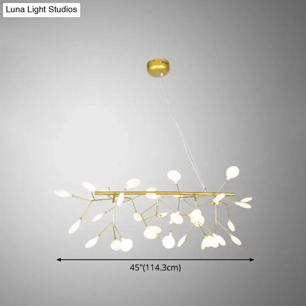 Modern gold linear firefly pendant lighting for living room