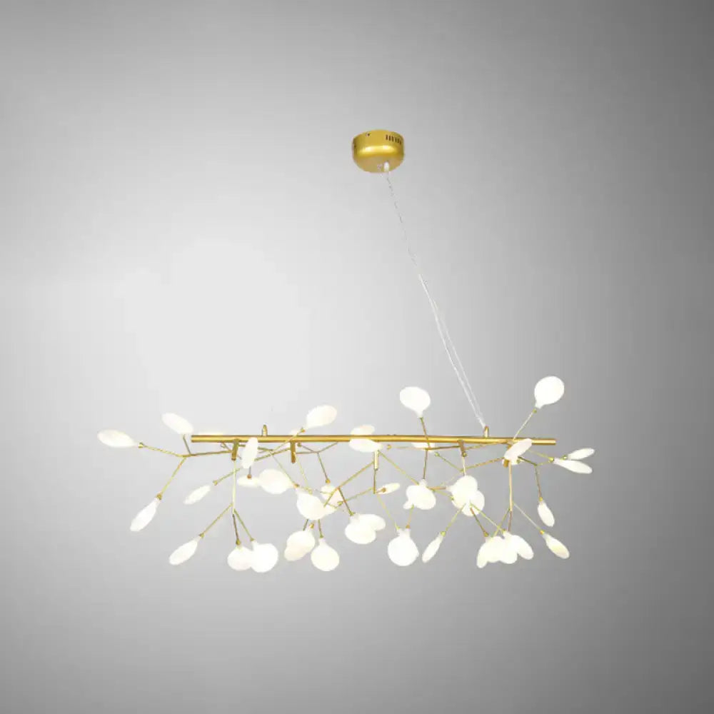 Modern gold linear firefly pendant lighting for living room