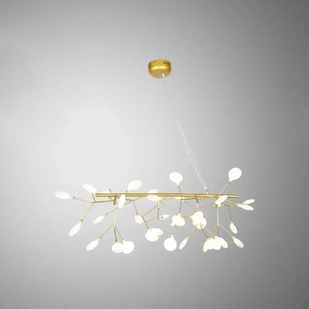 Modern gold linear firefly pendant lighting for living room