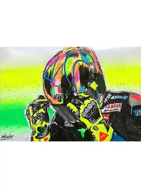 Watercolor motorcycle racing canvas wall art bedroom poster set