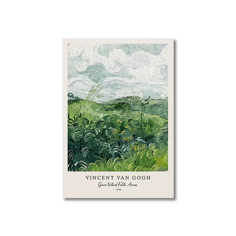 Vincent van gogh starry night framed canvas set living room wall art