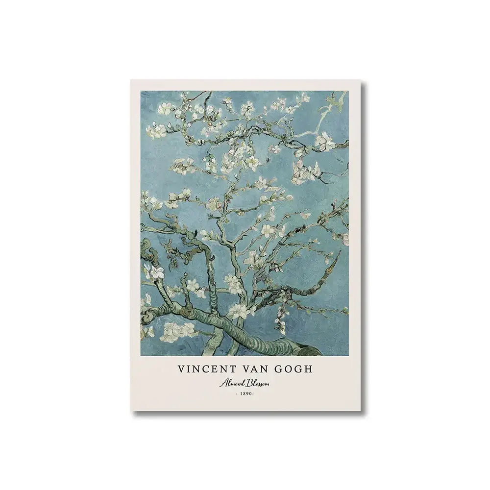 Vincent van gogh starry night framed canvas set living room wall art