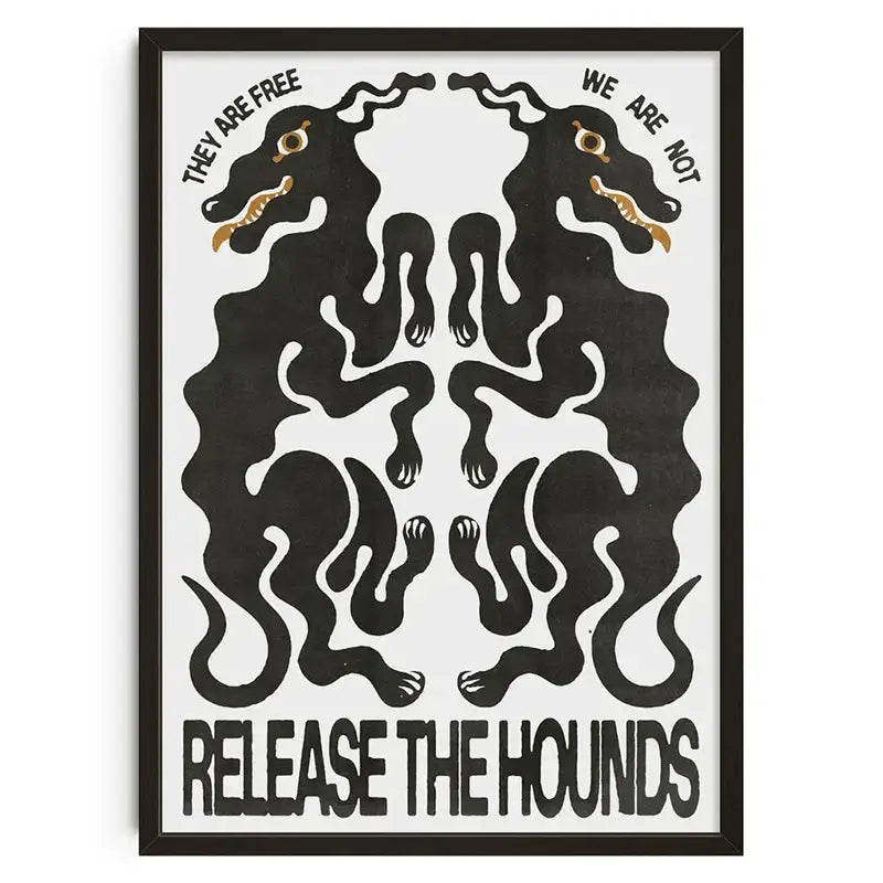 Vintage blue and black abstract canvas print living room wall art