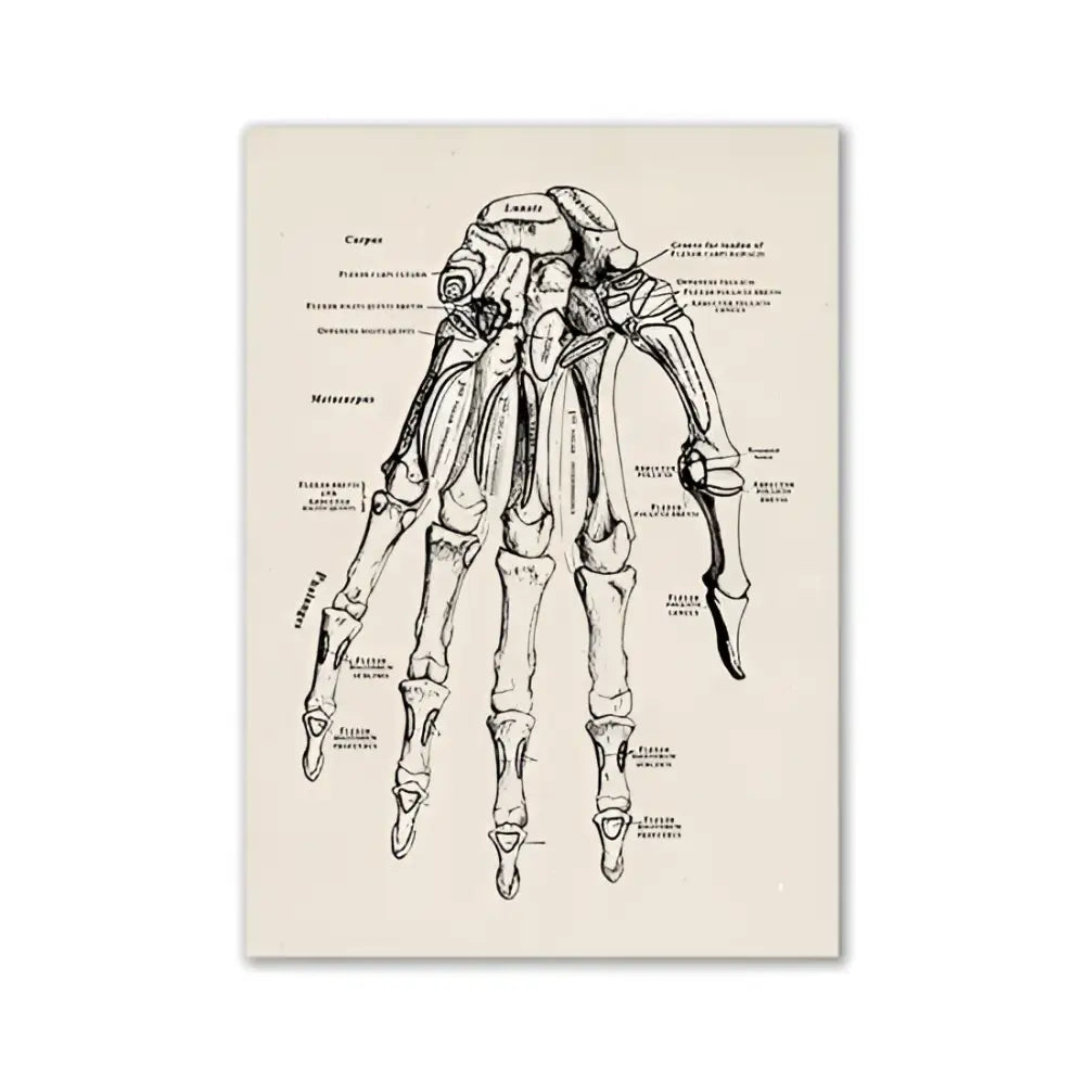 Vintage beige human digestive system anatomy artwork – kitchen wall art
