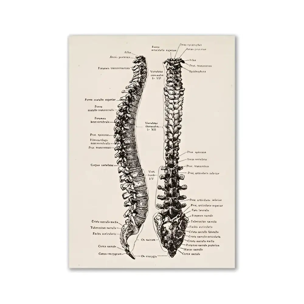 Vintage human anatomy ear canvas print medical bedroom wall art