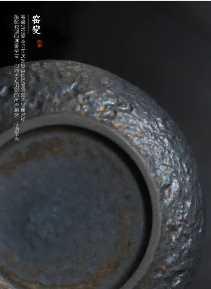 Chinese retro matte silver ceramic vase living room decor
