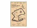 Vintage sepia laguna seca grand prix racing poster office wall art