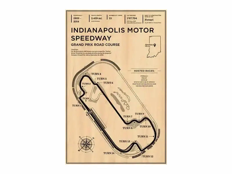 Vintage beige monaco grand prix circuit poster bedroom wall art