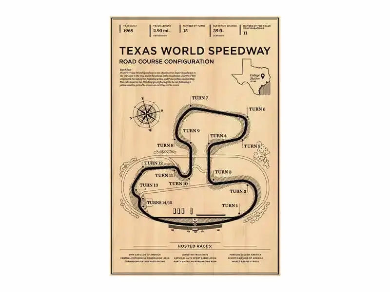 Vintage beige nürburgring grand prix racing poster office wall art