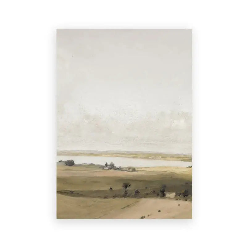 Vintage pink and white floral landscape wall art – living room canvas