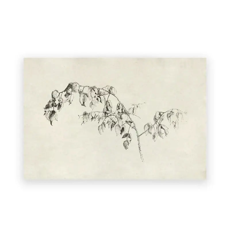 Vintage pink and white floral landscape wall art – living room canvas