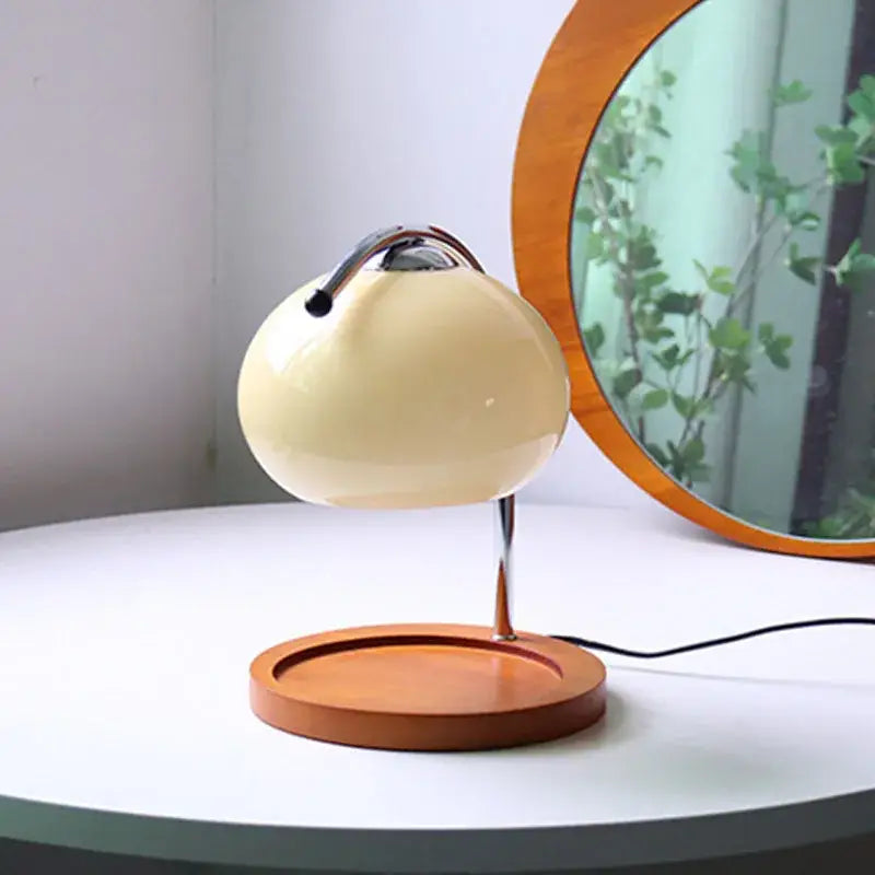 Vintage orange glass table lamp candle warmer bedroom light