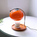 Vintage orange glass table lamp candle warmer bedroom light