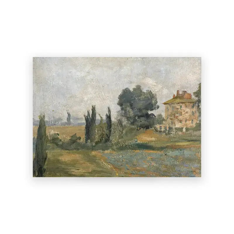 Vintage landscape canvas wall art garden path painting for bedroom