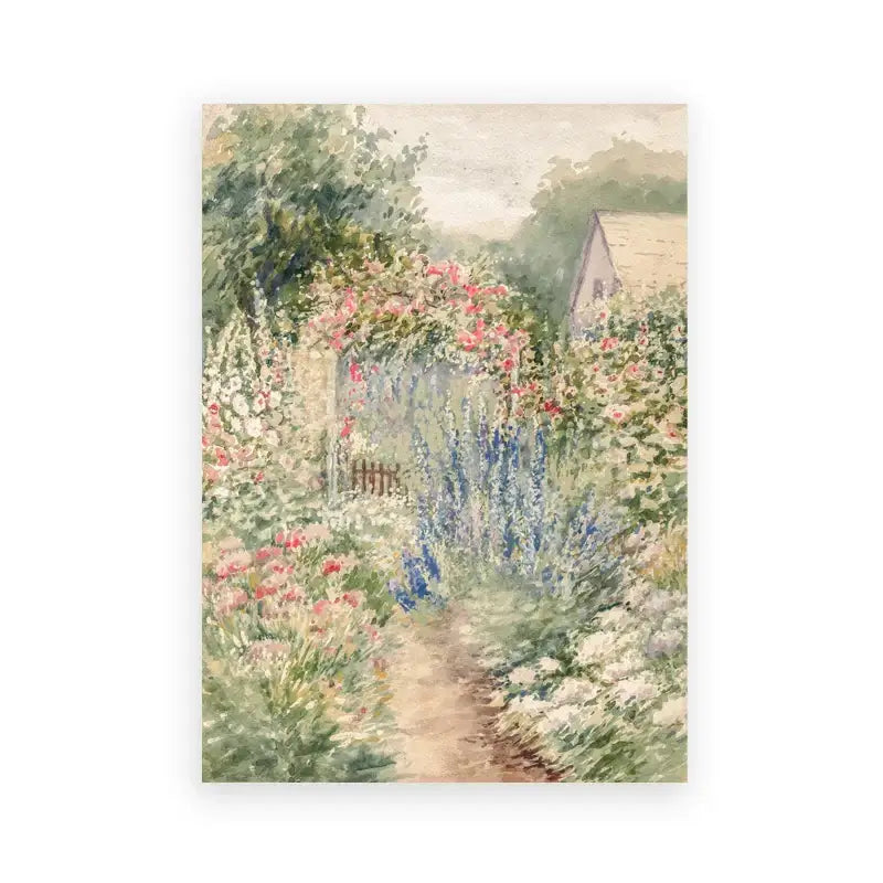 Vintage landscape canvas wall art garden path painting for bedroom