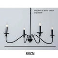 Vintage black & gold 6-light living room chandelier