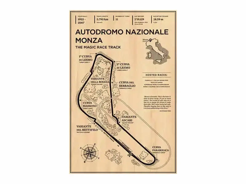 Vintage beige monaco grand prix racing poster office wall art