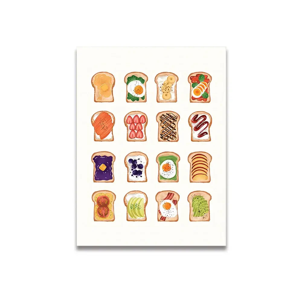 Minimalist beige nice butt cartoon print canvas bathroom wall art
