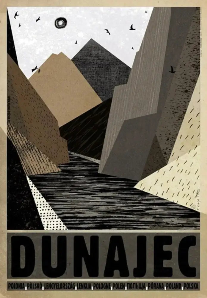 Vintage bieszczady hills city posters canvas living room art