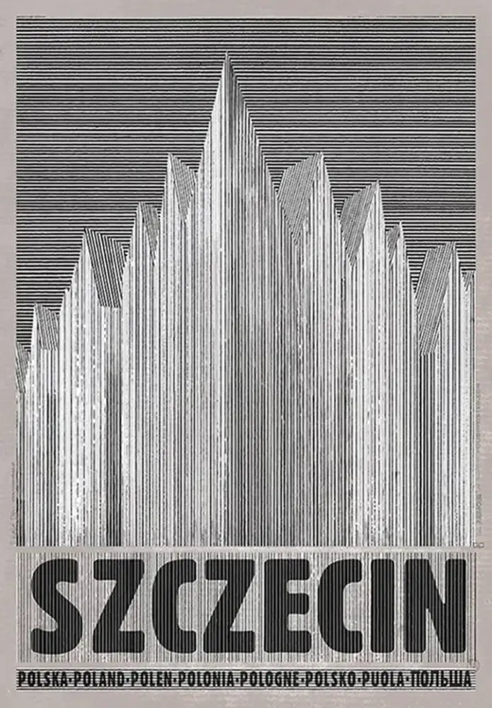 Vintage łeba poland city posters canvas print bedroom wall art