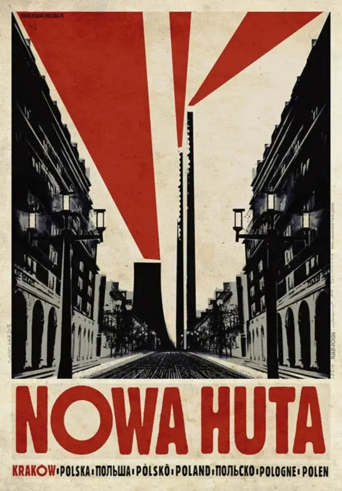 Vintage poland city canvas posters – living room mountain wall art