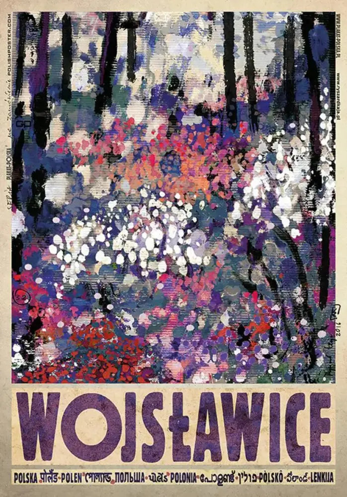 Vintage łeba poland city posters canvas print bedroom wall art