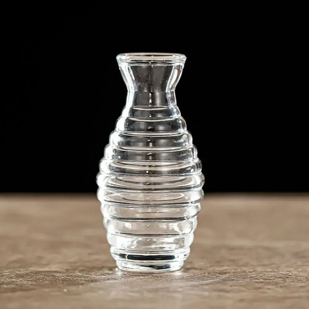 Vintage relief clear crystal glass vase living room hydroponic decanter