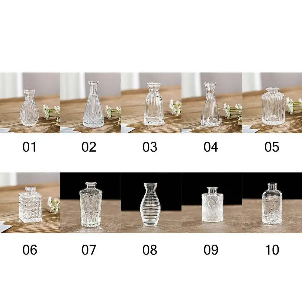 Vintage relief clear crystal glass vase living room hydroponic decanter