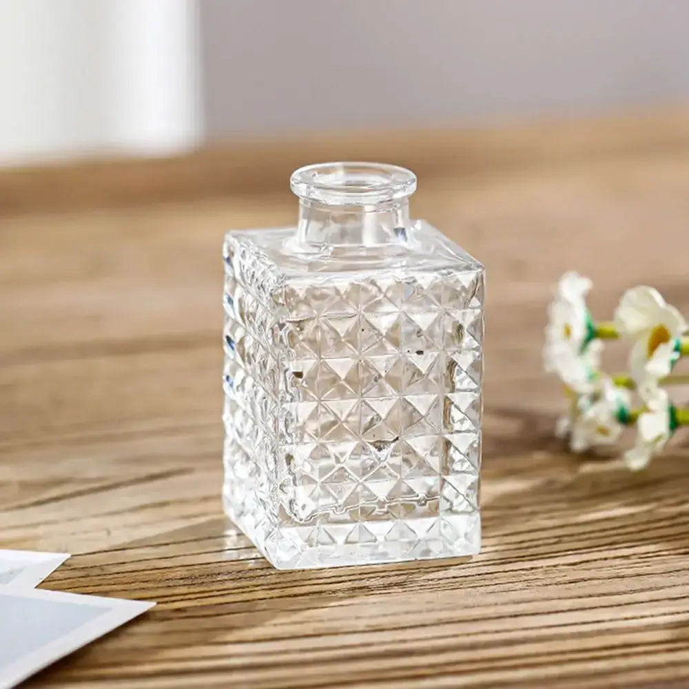 Vintage relief clear crystal glass vase living room hydroponic decanter