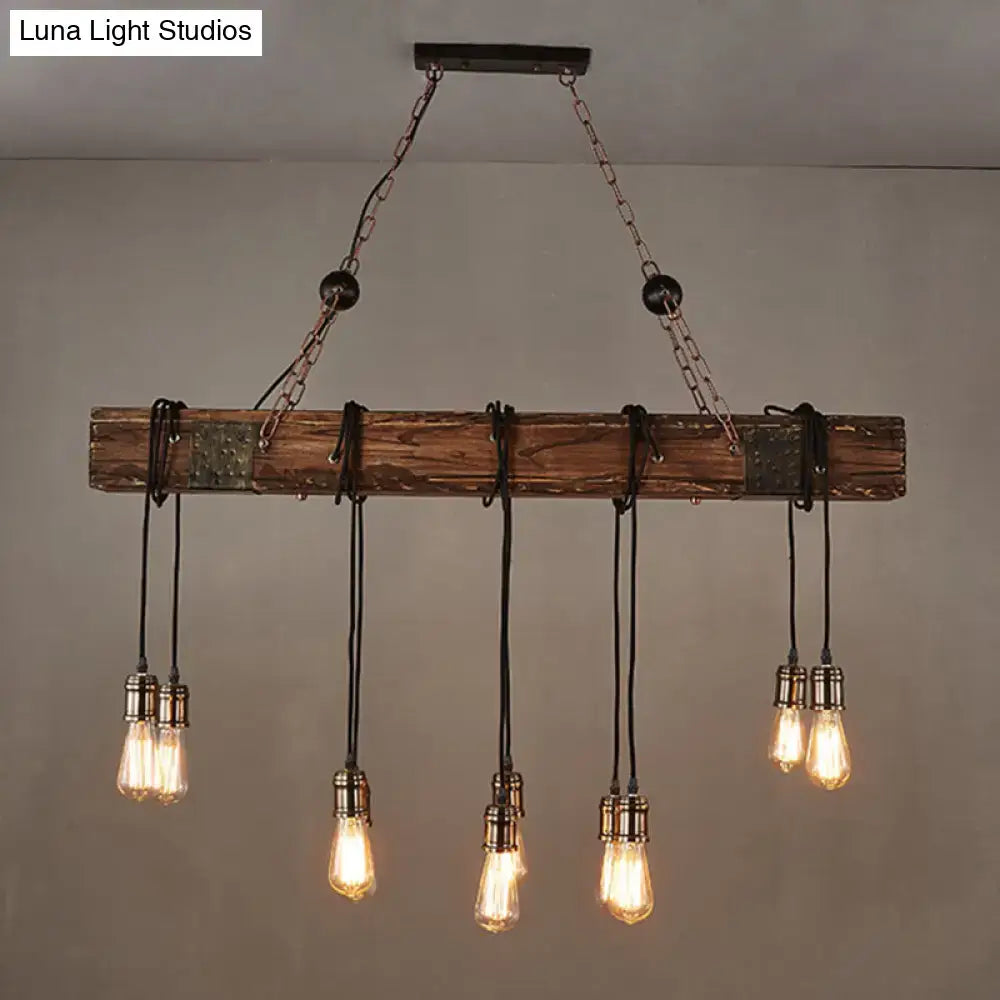Vintage black bicycle wheel pendant light kitchen island lighting