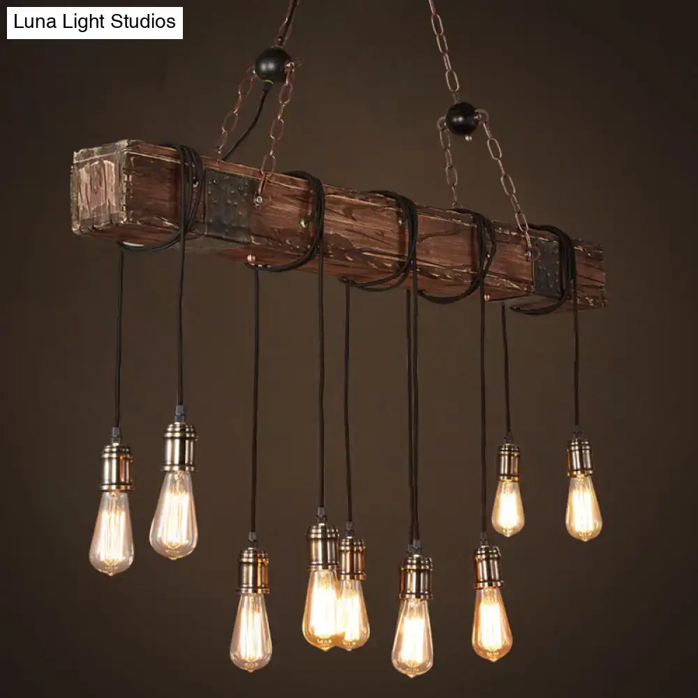 Vintage black bicycle wheel pendant light kitchen island lighting