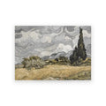 Vintage van gogh wheatfield summer landscape canvas – living room art