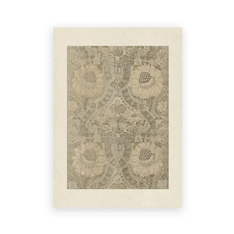 Vintage sepia botanical branch canvas print – living room summer landscape