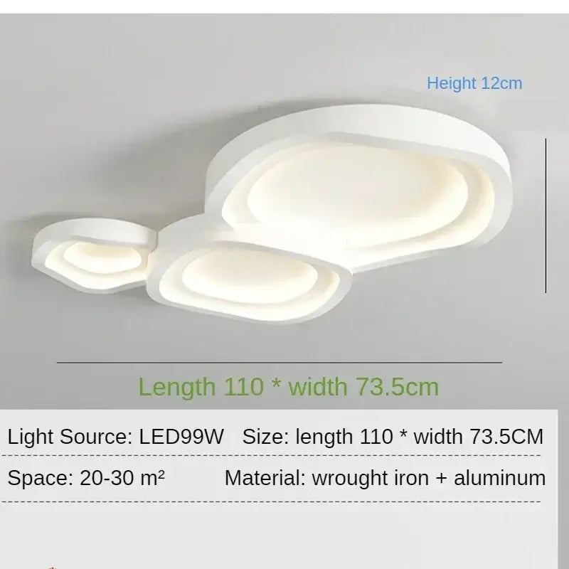 Modern white cloud led ceiling lamps bedroom soft glow light
