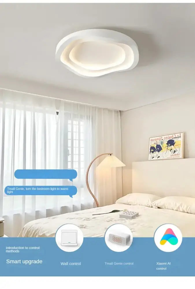 Modern white cloud led ceiling lamps bedroom soft glow light