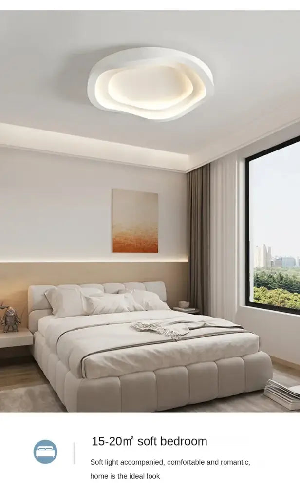 Modern white cloud led ceiling lamps bedroom soft glow light