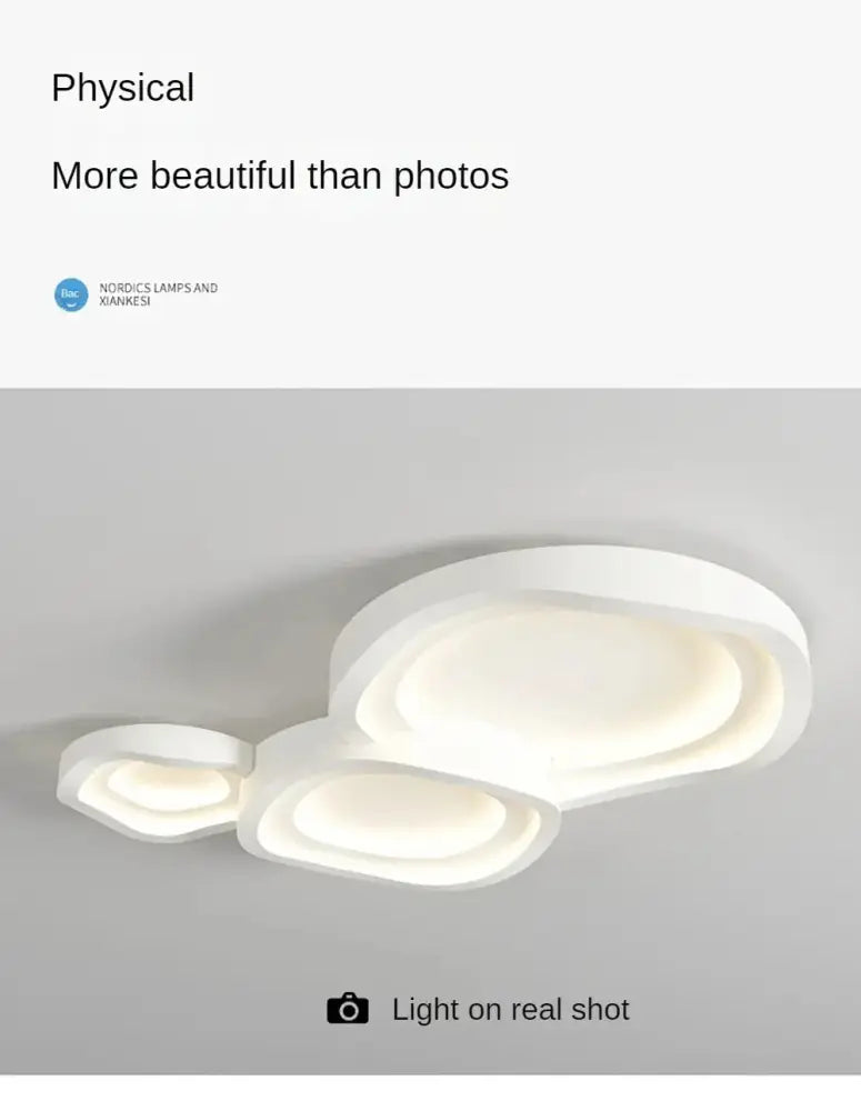 Modern white cloud led ceiling lamps bedroom soft glow light