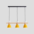 Yellow & white macaron bowl 3 light kitchen island pendant 110v-120v