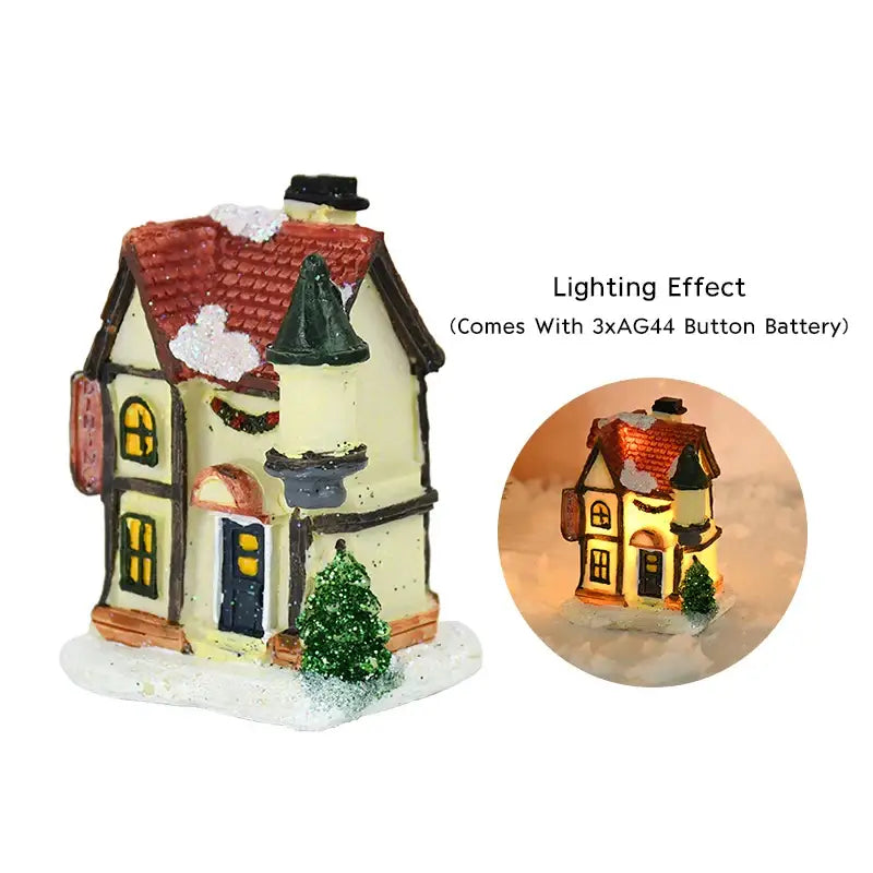 Rustic snow dusted wooden led light house living room decor
