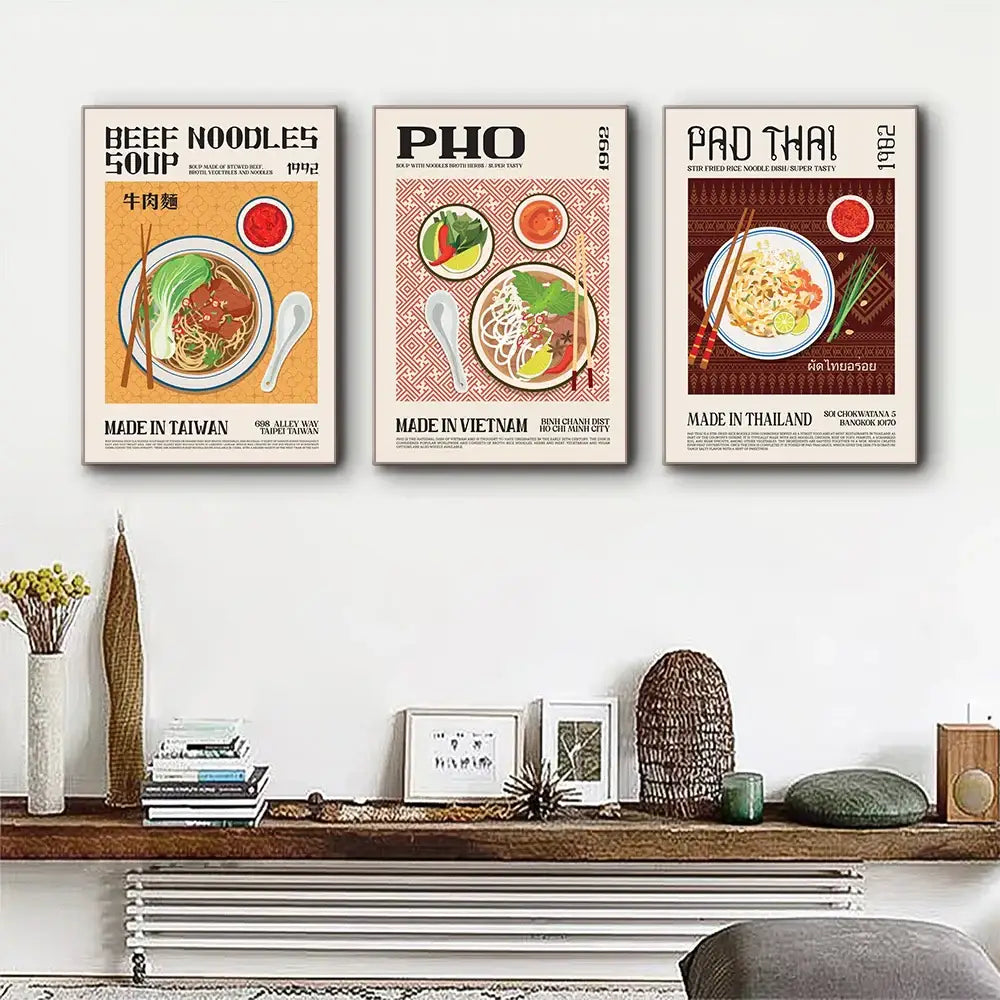 Nasi lemak world cuisine canvas painting dining room wall decor