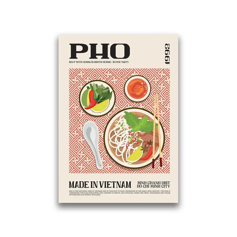 Minimalist purple ramen world cuisine canvas print kitchen wall art