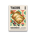Geometric tacos world cuisine food canvas wall art for kitchen