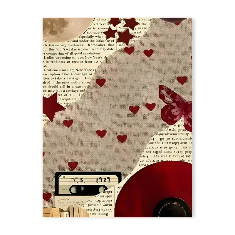 Y2k rock black & silver lana del rey canvas poster bedroom decor