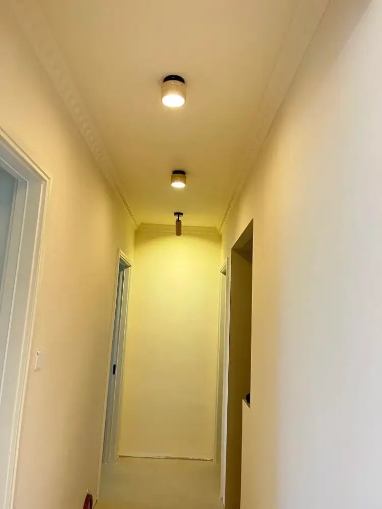 Yellow marble ceiling light beige fabric and wood for living room