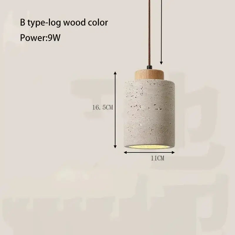 Retro off white stone led pendant – dining room chandelier