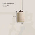Retro off white stone led pendant – dining room chandelier